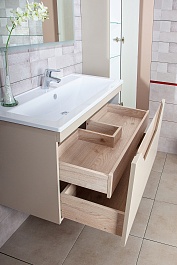 Бриклаер Мебель для ванной Брайтон 100 (Фостер) глиняный серый – фотография-10